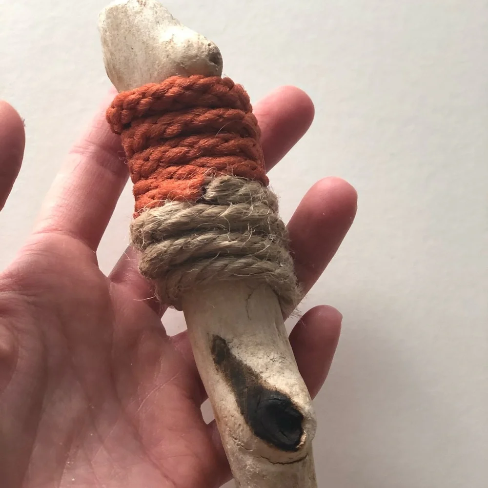 6” boho wrapped California driftwood